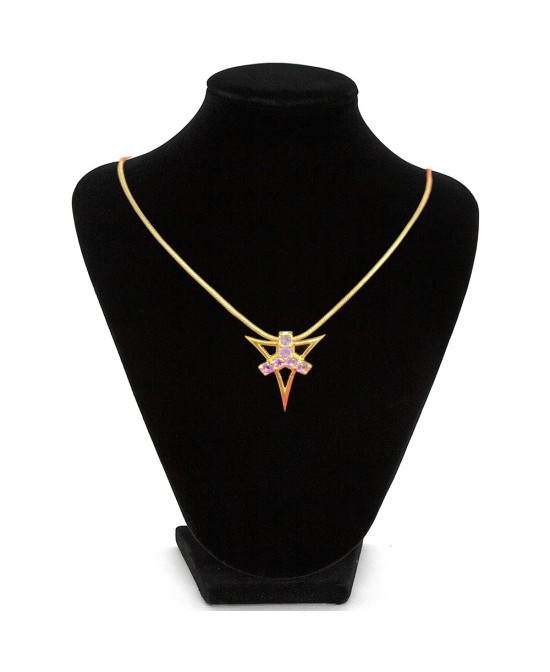 FANY Gold Plated 0.925 Argentium Silver Amethyst February Stone Pendant Necklace