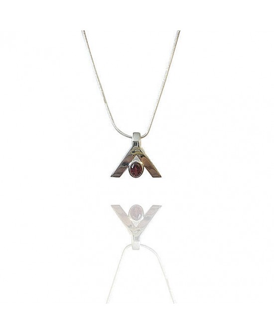 FANY Peace Garnet January Gemstone .925 Silver Pendant 