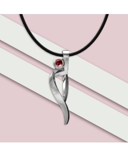 FANY Ballet Garnet January Gemstone .925 Silver Pendant 