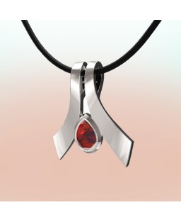 FANY FLY Pendant Gemstone Argentum Silver With Red Ruby July Birthstone