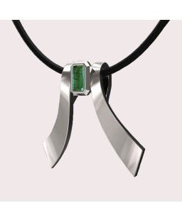 FANY May Birthstone 0.39 ct 925 Sterling Fly Bee Emerald Silver Gemstone Necklace Pendant Best For Gift