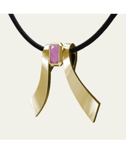 FANY July Birthstone Ruby Gemstone Elegant Fly Bee Necklace Pendant 0.39 Ct Gold Plated Silver Best For Gift