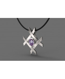 Fany Jewelry Valentines Day Jewelry for Her Amethyst Pendant Silver Necklace Gift